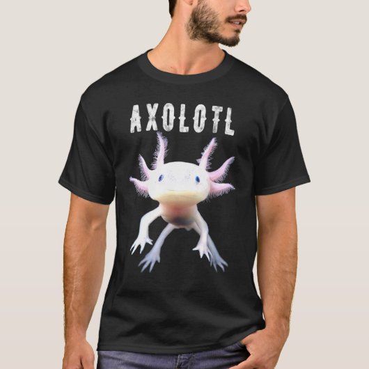 Axolotl Mexican Walking Fish Niedlich Amphibien Sm T-Shirt (Vorderseite)