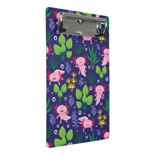 Axolotl Mini Klemmbrett (Schrägansicht)