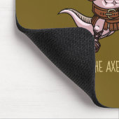 Axolotl mit einer Axt Gladiatorenkrieger Kunstwerk Mousepad (Ecke)