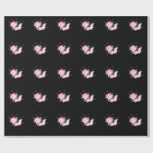 Axolotl mit Geschenk vom Weihnachtsmann Geschenkpapier (Flach)