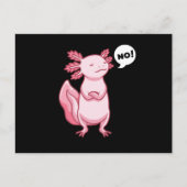 Axolotl mit gestopftem Tier im Kawaii-Stil Postkarte (Vorderseite)