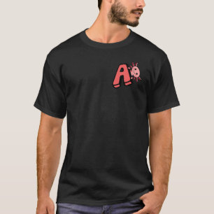 Axolotl Monogram Salamander Letter A Initial Axolo T-Shirt