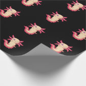 Axolotl "Monster" zwinkert Geschenkpapier (Ecke)