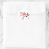 Axolotl Niedlich Salamander Runder Aufkleber (Tasche)