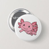Axolotl Niedlicher Tiere Kawaii Anime Funny Axolot Button (Vorne & Hinten)