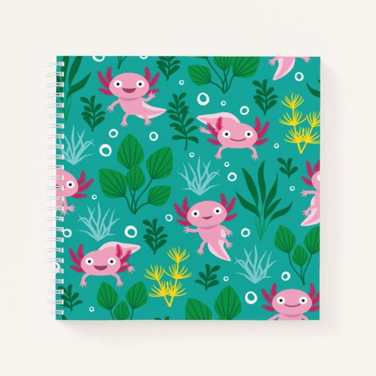 Axolotl-Notebook Notizblock (Vorderseite)