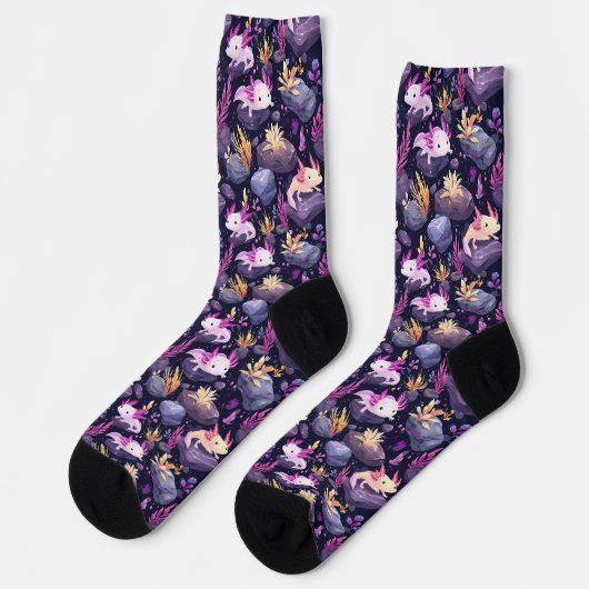 Axolotl Oasis - Novelty Socks Socken (Linkes Detail)
