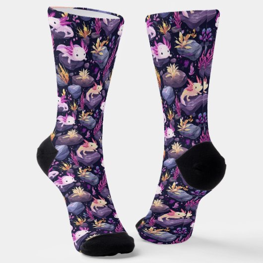 Axolotl Oasis - Novelty Socks Socken (Gewinkelt)