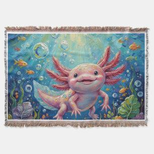 Axolotl-Ölgemälde Spaß für Kinder Decke