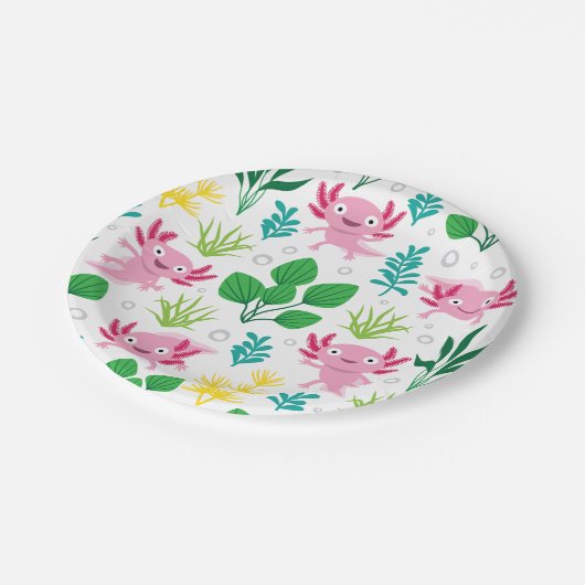 Axolotl Pappteller (Schrägansicht)
