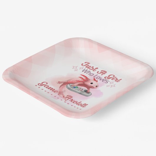 Axolotl Pappteller (Gewinkelt)