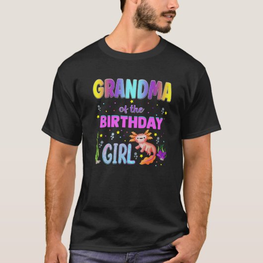 Axolotl Party Birthday Girl 10th Matching Family T-Shirt (Vorderseite)