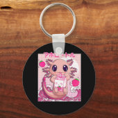 Axolotl Pastel Goth Strawberry Milk Shake Anime Ae Schlüsselanhänger (Vorderseite)