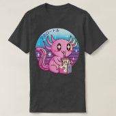 Axolotl Pastel Goth Strawberry Milk Shake Anime Ae T-Shirt (Design vorne)