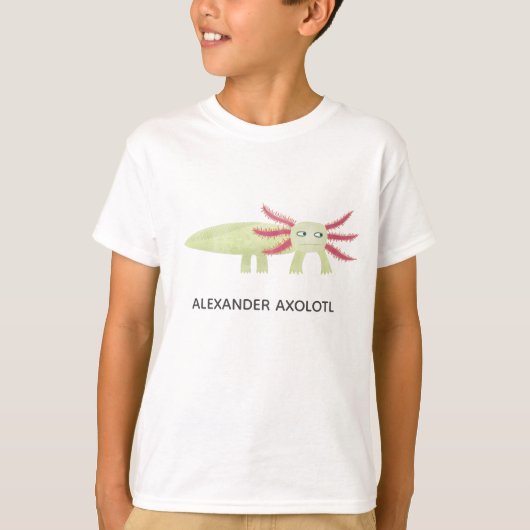 Axolotl Personalisiert T-Shirt (Vorderseite)