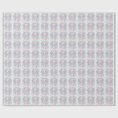 Axolotl Pink Baby Pastell Wasserfarben Muster Geschenkpapier (Flach)