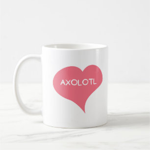 AXOLOTL Pink Liebe Herz Kaffeetasse