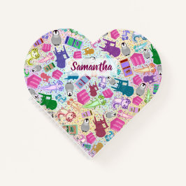 Axolotl Pink Stairs Custom Heart Spiral Notebook Notizblock