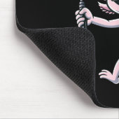 Axolotl Playing Badminton Player Shuttle Sport  Mousepad (Ecke)