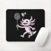 Axolotl Playing Badminton Player Shuttle Sport  Mousepad (Mit Mouse)