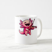 Axolotl Playing Violin Axolotls Musician Music Kaffeetasse (VorderseiteRechts)