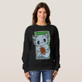 Axolotl Plays Fantasy Football For Coach Center Gu Sweatshirt (Vorne ganz)