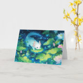 Axolotl Pond Haven Karte (Gelbe Blume)