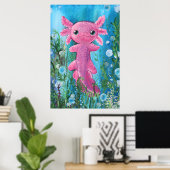 Axolotl Poster (Heimbüro)