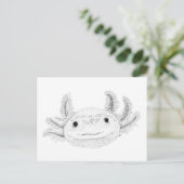 Axolotl Postkarte (Stehend Vorderseite)