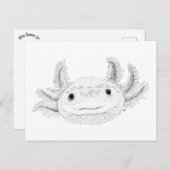 Axolotl Postkarte (Vorne/Hinten)