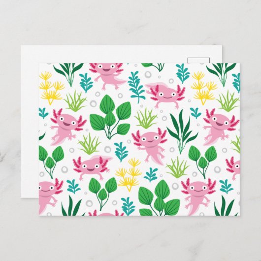Axolotl Postkarte (Vorne/Hinten)
