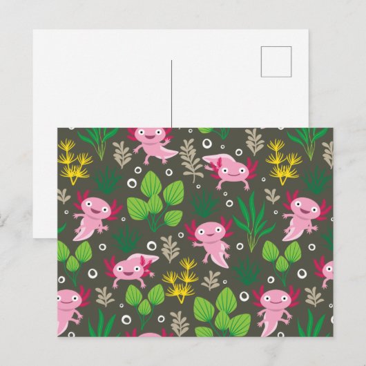 Axolotl Postkarte (Vorne/Hinten)