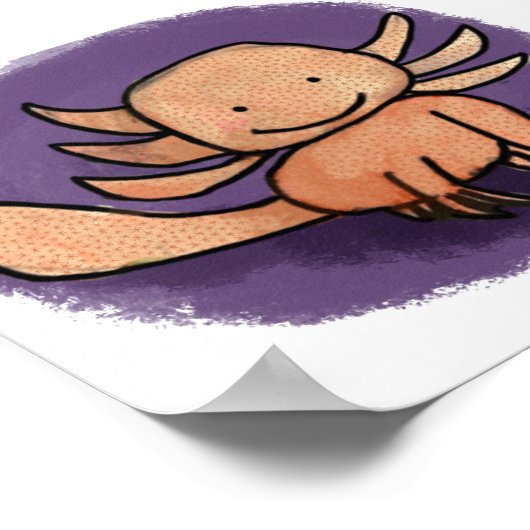 Axolotl Print Poster (Ecke)