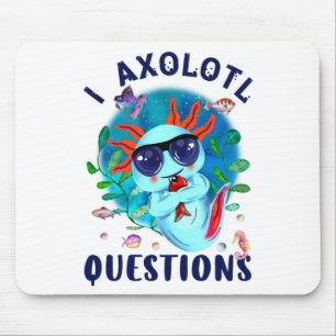 Axolotl Questions, Niedlich Axolotl Blue Kawaii Mousepad
