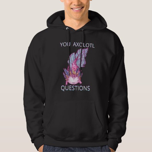 Axolotl Questions Plush Hoodie (Vorderseite)