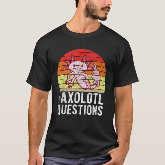 Axolotl Questions Shirt Kids Boys Funny Kawaii Axo (Vorderseite)