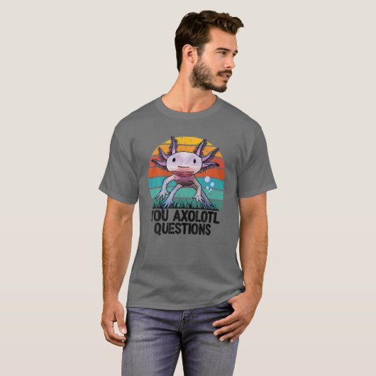 Axolotl Questions Youth Retro Niedlich Axolotl T-Shirt (Vorne ganz)
