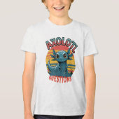"AXOLOTL QUESTS - Retro Graffiti Vibes" Tri-Blend Shirt (Vorderseite)