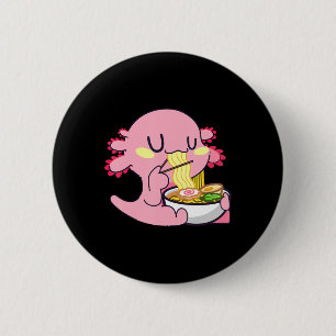 Axolotl Ramen Anime Kawaii Lovers Noodles Girls B Button
