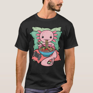Axolotl Ramen essender Gamer Axolotl T-Shirt