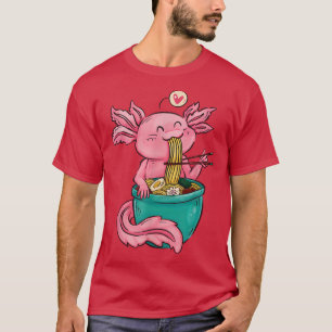 Axolotl Ramen Kawaii Manga Otaku Japanische Nudeln T-Shirt