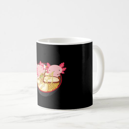 Axolotl Ramen Noodle Kawaii Japanisches Anime-Gesc Kaffeetasse (VorderseiteRechts)
