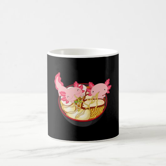 Axolotl Ramen Noodle Kawaii Japanisches Anime-Gesc Kaffeetasse (Mittel)
