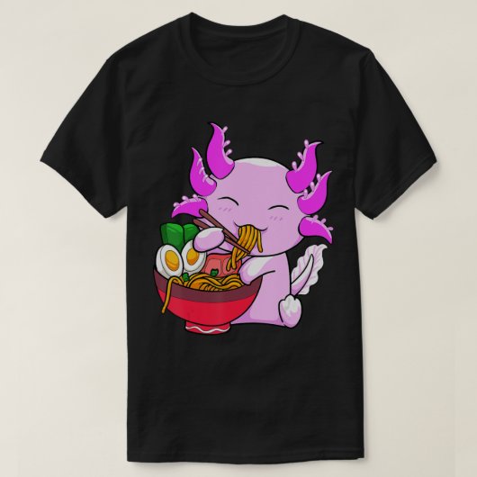 Axolotl Ramen Noodles Japanisch Otaku Kawaii Anime T-Shirt (Design vorne)