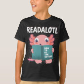 Axolotl Reading Teacher Readalotl Kawaii T-Shirt (Vorderseite)