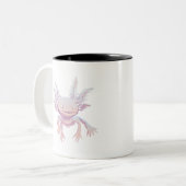 Axolotl Realistic Zweifarbige Tasse (Vorderseite Links)