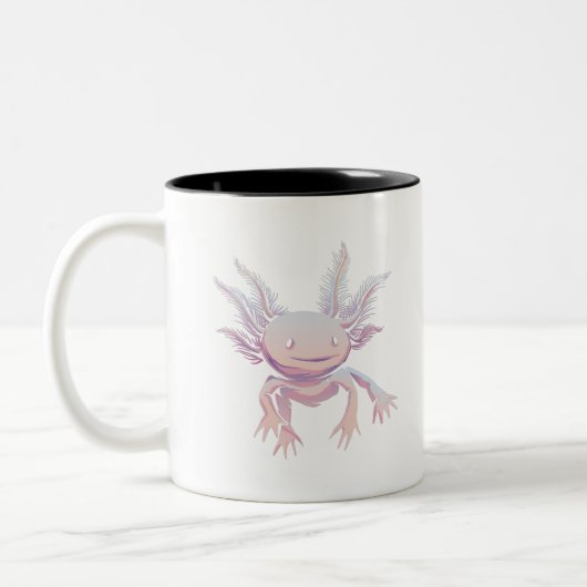 Axolotl Realistic Zweifarbige Tasse (Links)