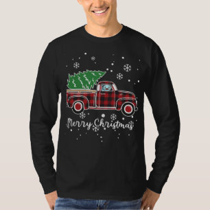 Axolotl Red Truck Buffalo Christmas Pajamas T-Shirt