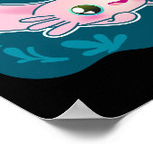 Axolotl Relaxen Relaxolotl Kawaii Poster (Ecke)