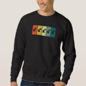 Axolotl Retro Sunset Axolotl Sweatshirt (Vorderseite)
